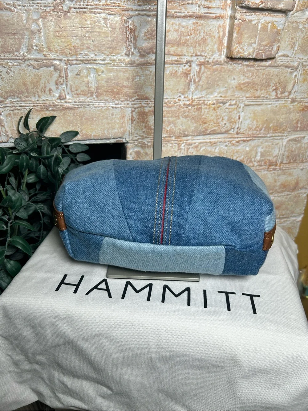 HAMMITT Tom Medium Hobo Bag Silverlake Denim Leather NWT Old Money Quiet Luxury